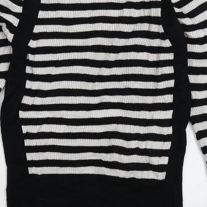 Marks & Spencer Womens Multicoloured Striped Knit Pullover Jumper Size 10