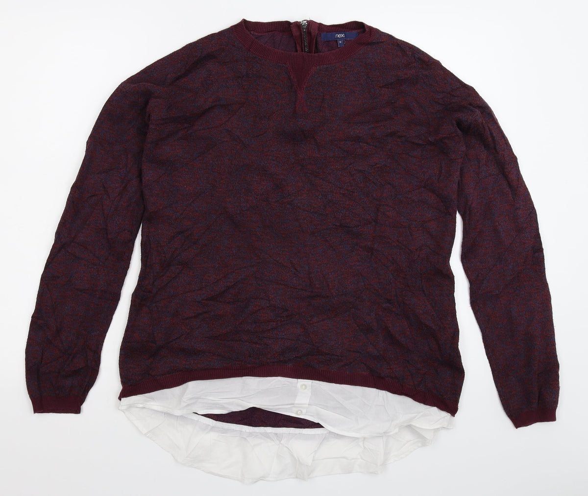 Next Womens Brown  Knit Pullover Jumper Size 12