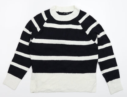 F&F Womens Multicoloured Striped Knit Pullover Jumper Size 12