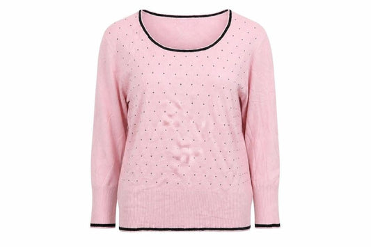 Roman Womens Pink  Knit Pullover Jumper Size 10