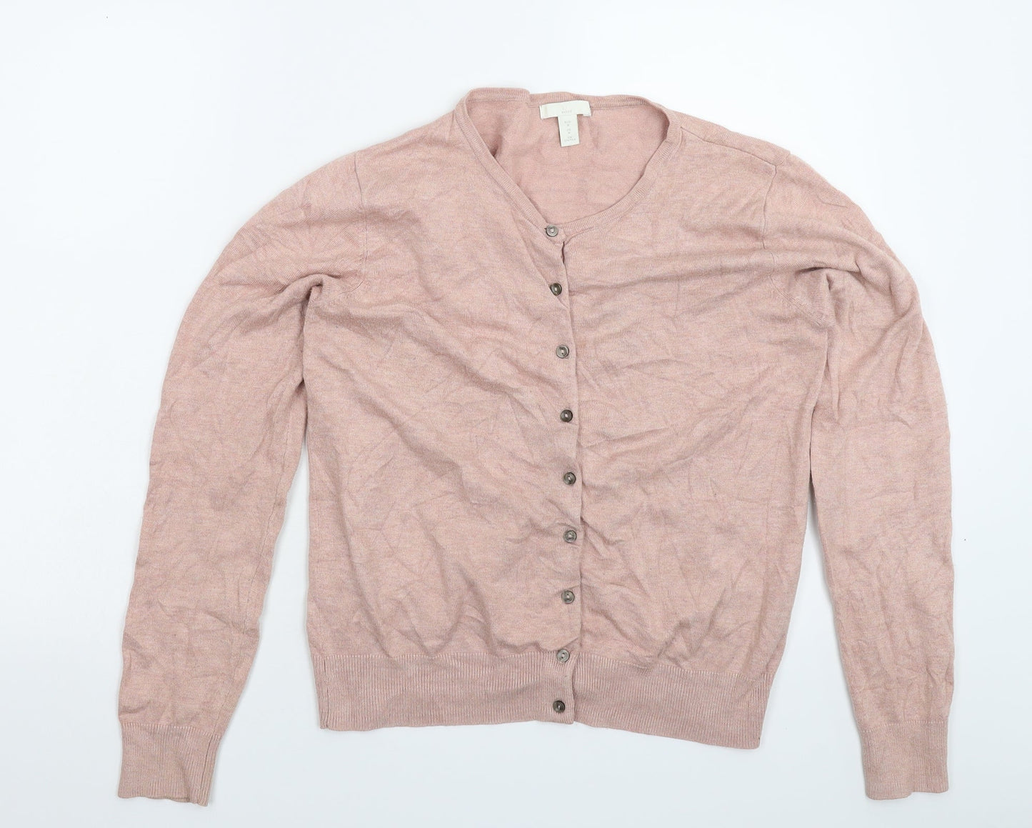H&M Womens Beige  Knit Cardigan Jumper Size M