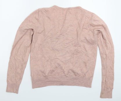 H&M Womens Beige  Knit Cardigan Jumper Size M