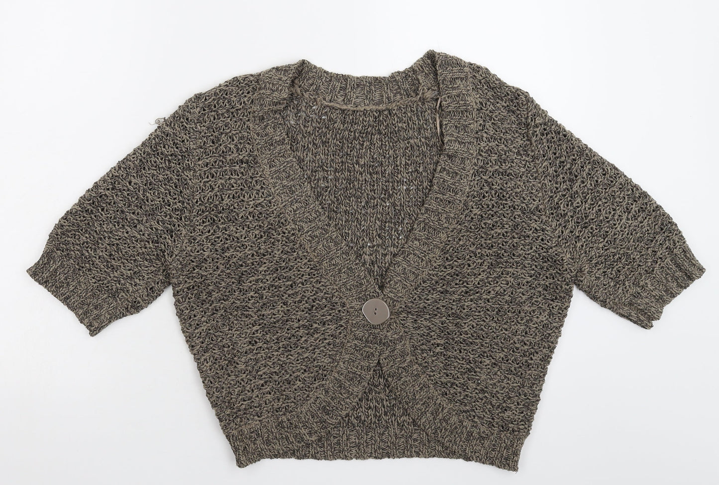 BHS Womens Grey  Knit Cardigan Jumper Size 16