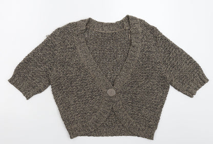 BHS Womens Grey  Knit Cardigan Jumper Size 16
