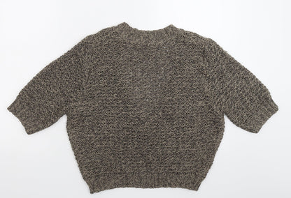 BHS Womens Grey  Knit Cardigan Jumper Size 16