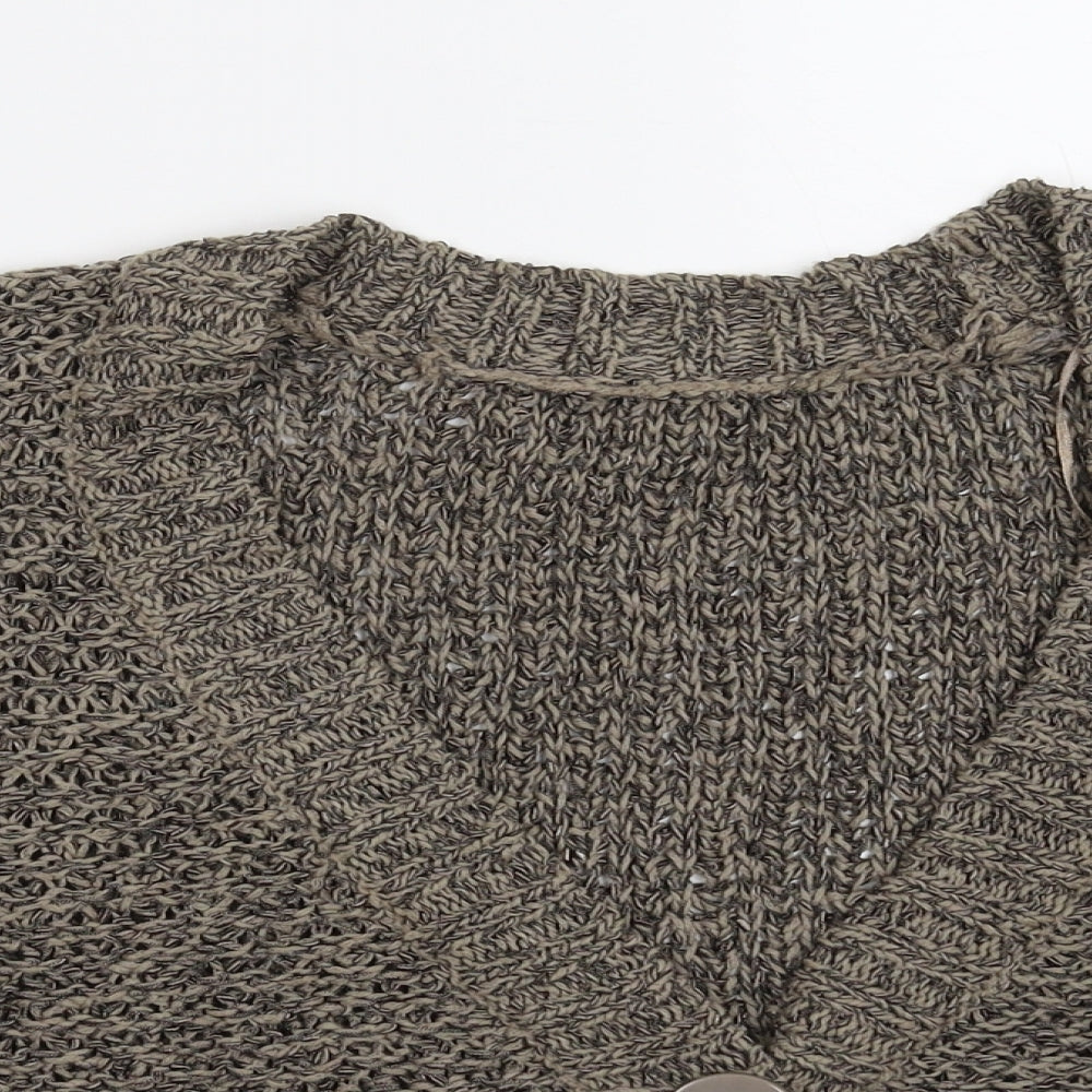 BHS Womens Grey  Knit Cardigan Jumper Size 16