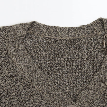 BHS Womens Grey  Knit Cardigan Jumper Size 16