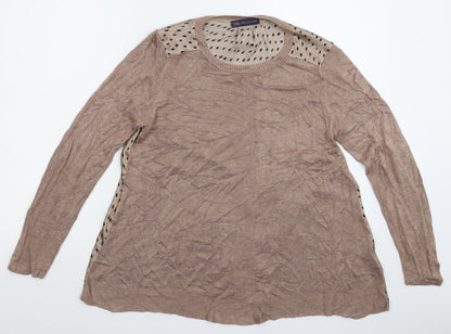 Marks & Spencer Womens Grey  Knit Pullover Jumper Size 16