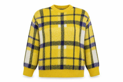Warehouse Womens Multicoloured Check Knit Pullover Jumper Size 12