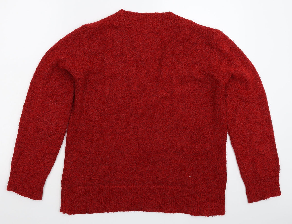 M&Co Womens Red   Pullover Jumper Size L