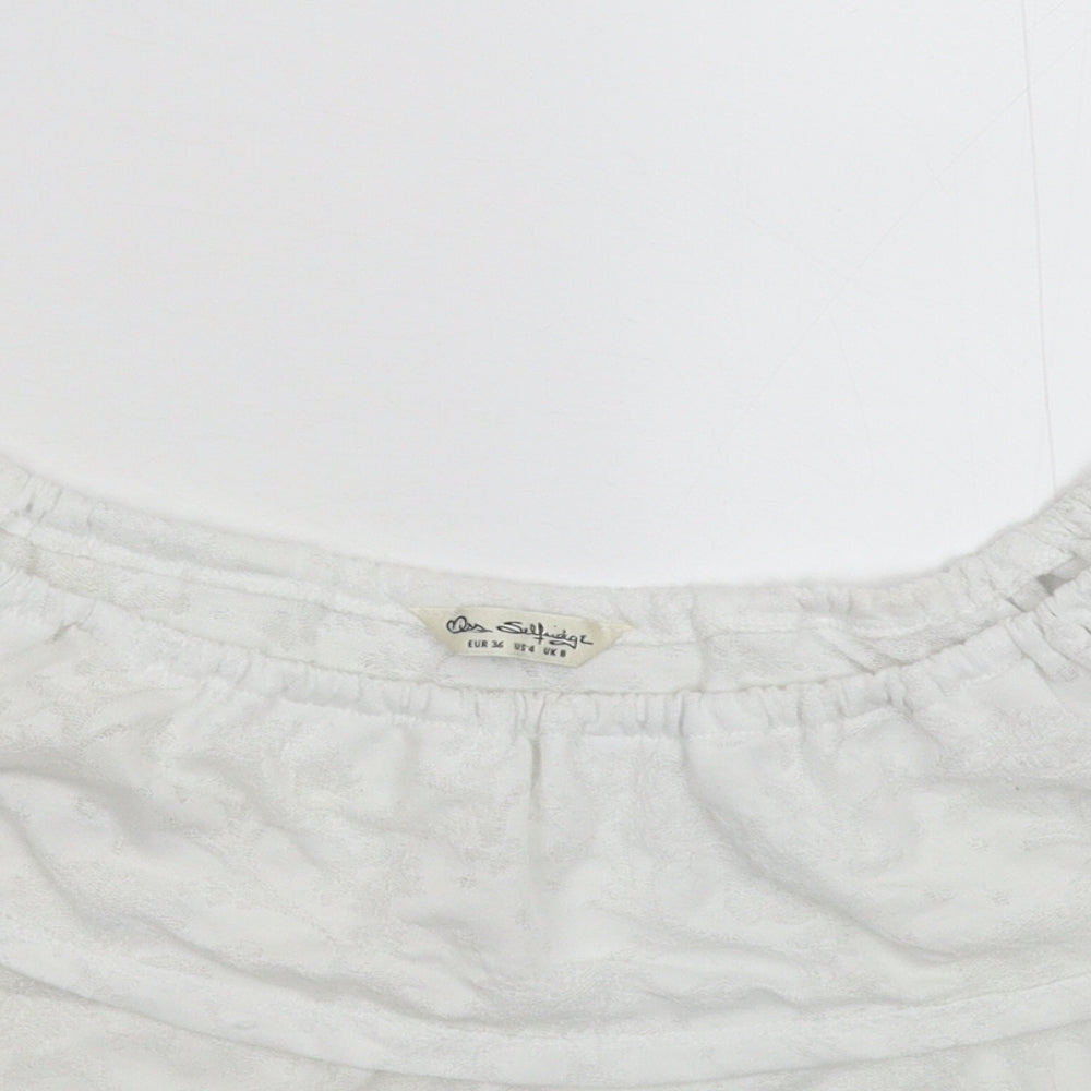 Miss Selfridge Womens White   Cropped Tank Size 8