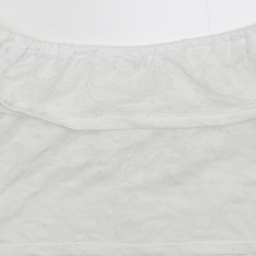 Miss Selfridge Womens White   Cropped Tank Size 8