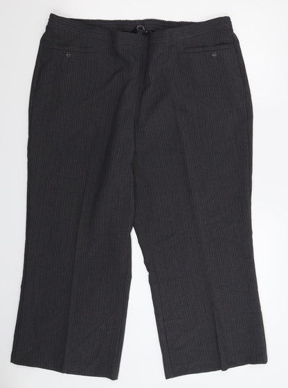 Womens UK Size 20 BM Regular Fit Dress Pants Grey Trousers