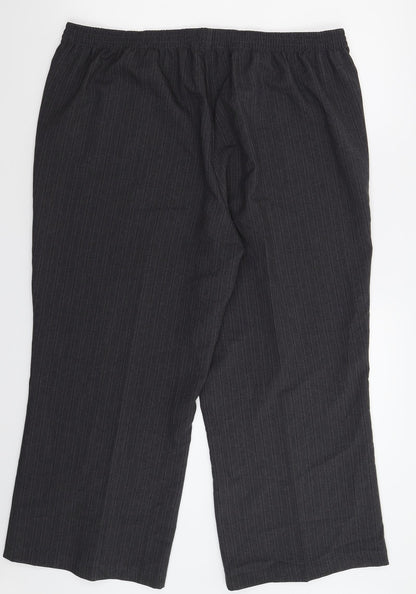 Womens UK Size 20 BM Regular Fit Dress Pants Grey Trousers