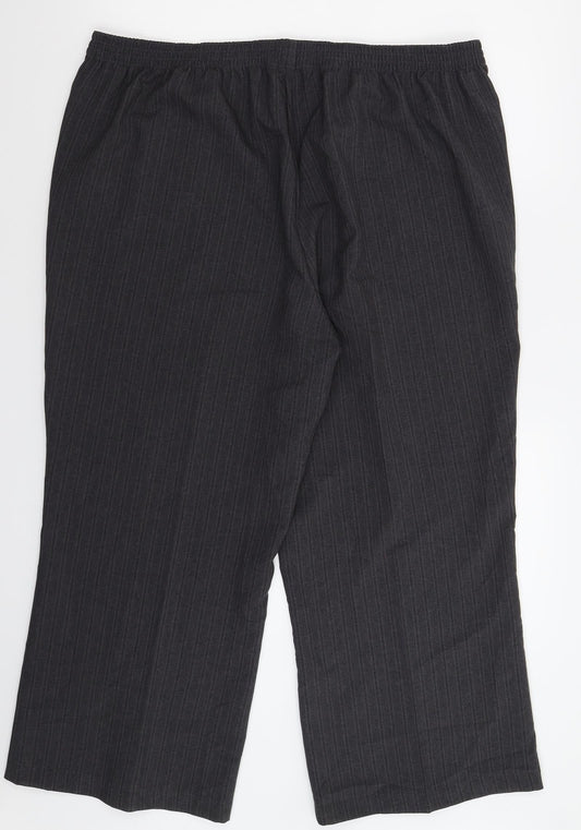Womens UK Size 20 BM Regular Fit Dress Pants Grey Trousers