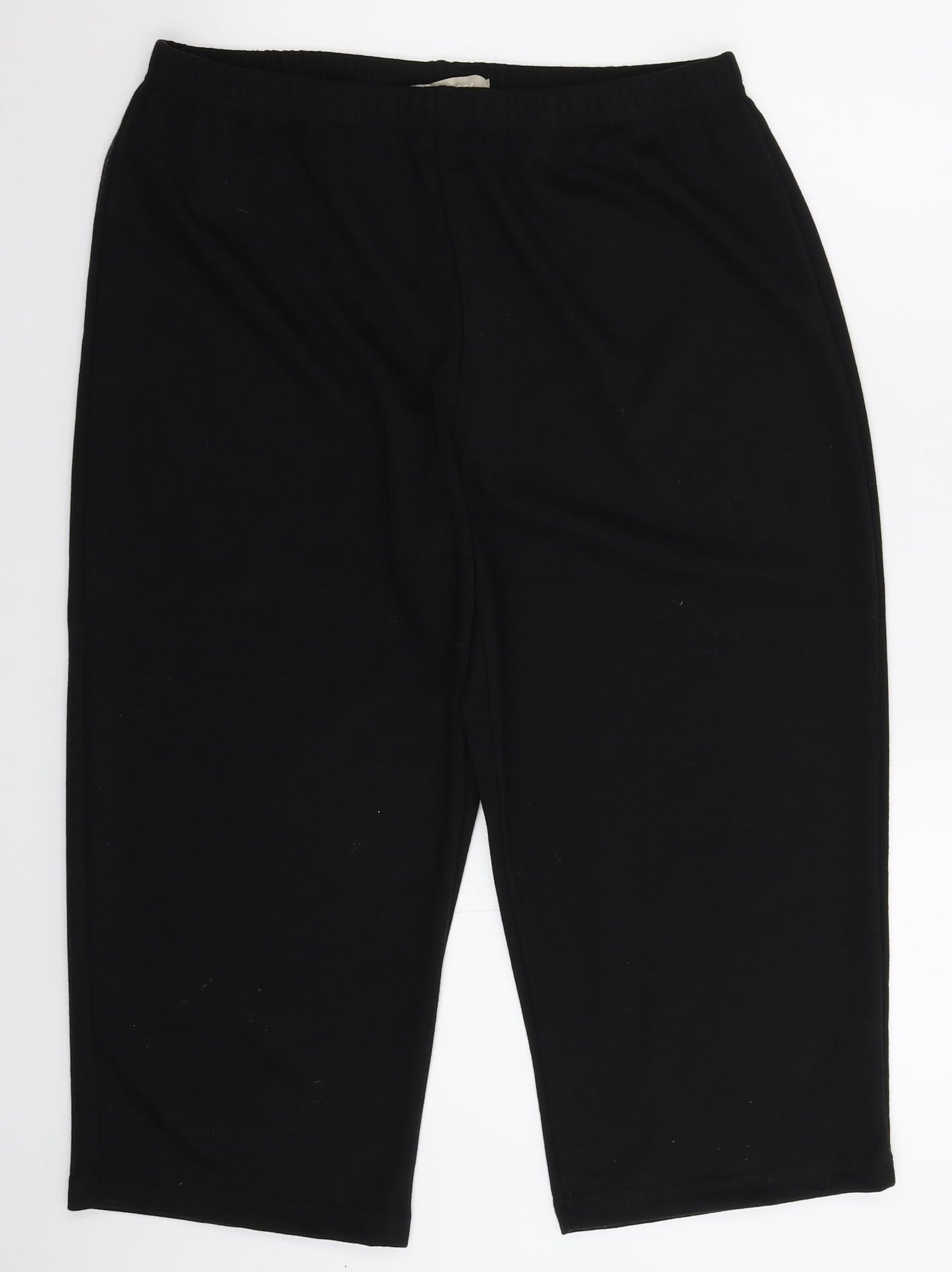 Anthology Womens Black   Cropped Trousers Size 16 L21 in