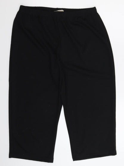 Anthology Womens Black   Cropped Trousers Size 16 L21 in