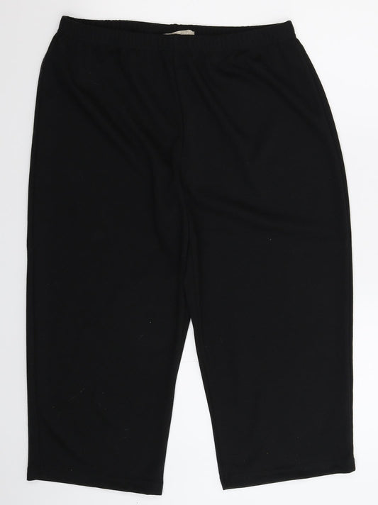 Anthology Womens Black   Cropped Trousers Size 16 L21 in