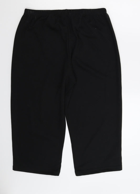 Anthology Womens Black   Cropped Trousers Size 16 L21 in