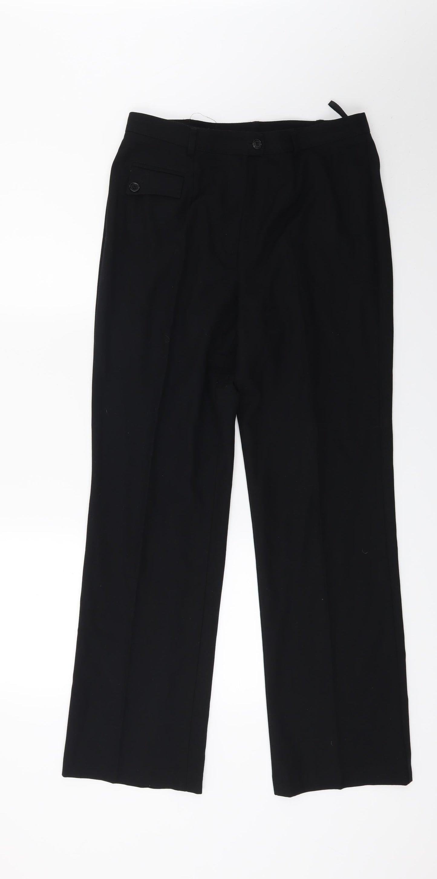 Womens UK Size 12 Marks and Spencer Regular Fit  Black Trousers