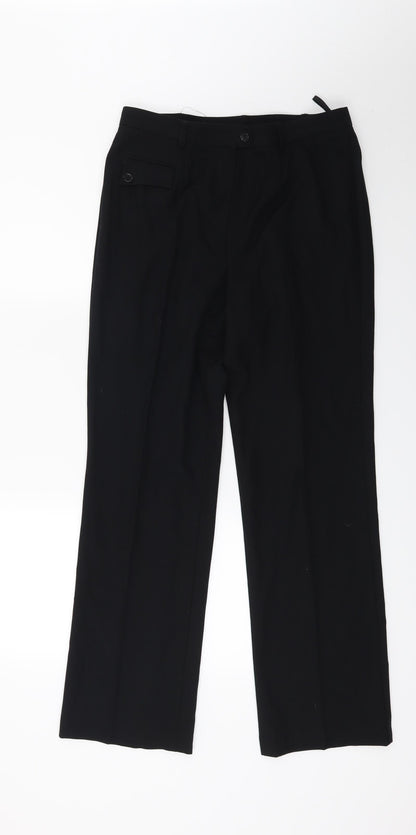 Womens UK Size 12 Marks and Spencer Regular Fit  Black Trousers