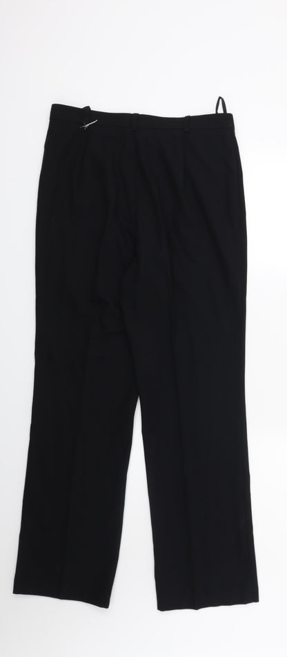 Womens UK Size 12 Marks and Spencer Regular Fit  Black Trousers