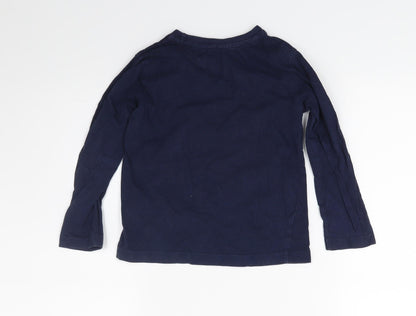 Primark Boys Blue   Pullover Sweatshirt Size 3-4 Years  - Dad Super hero