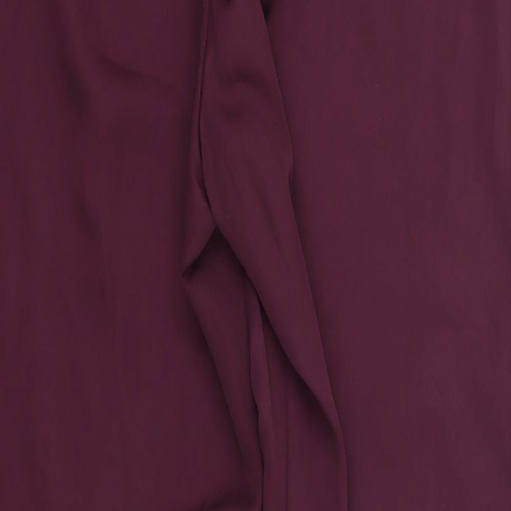 Boohoo Womens Red   Trousers  Size 10 L26 in