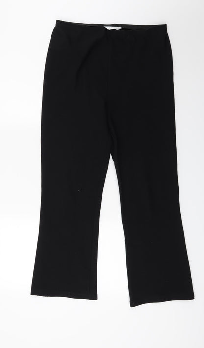 Womens UK Size 12 Classics Regular Fit  Black Trousers