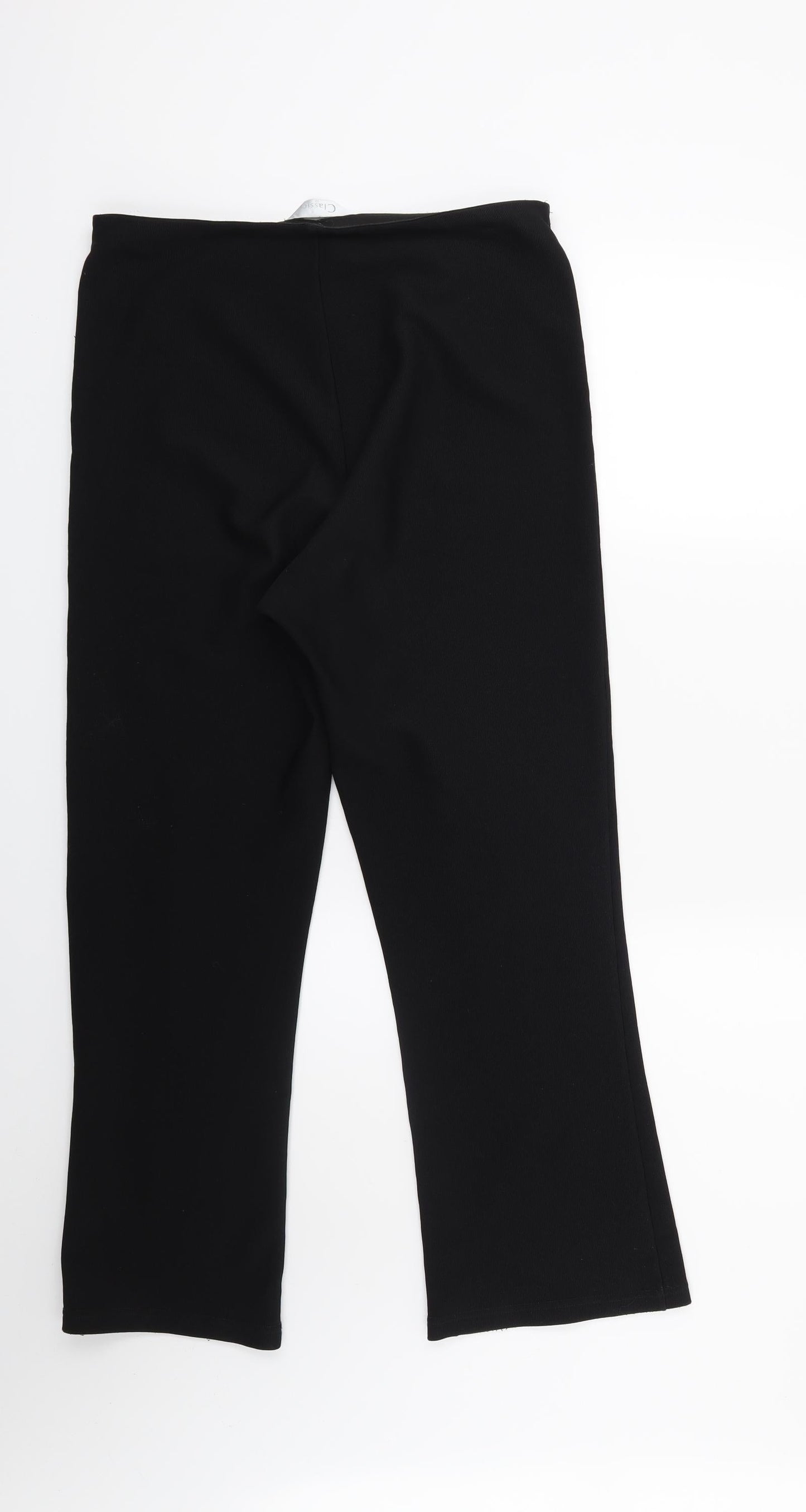 Womens UK Size 12 Classics Regular Fit  Black Trousers