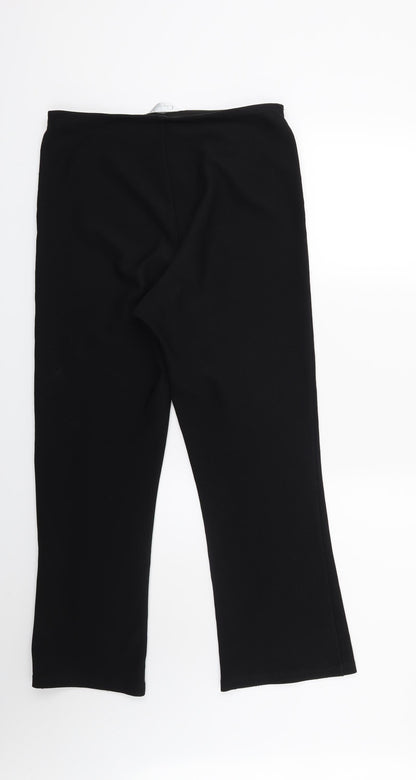 Womens UK Size 12 Classics Regular Fit  Black Trousers