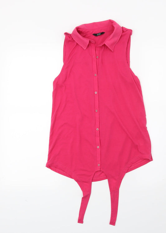 F&F Womens Pink   Basic Button-Up Size 8