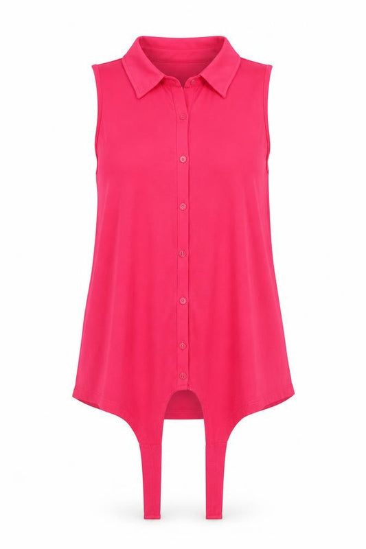 Womens UK Size 8 F&F Pink Basic Button-Up