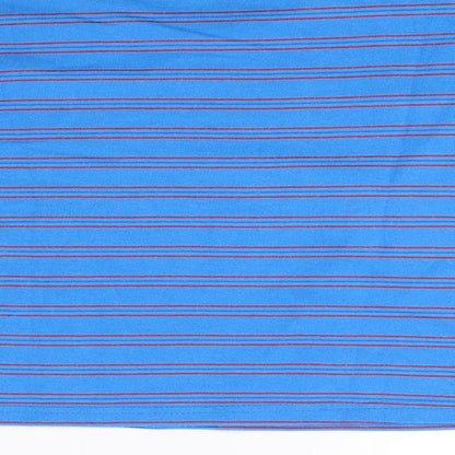 Luan Boys Blue Striped Jersey Pullover Sweatshirt Size 8 Years