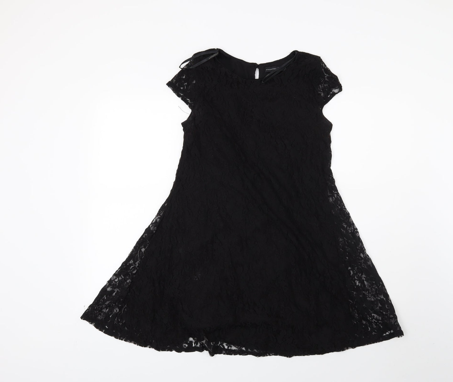 Atmosphere Womens Black Floral  A-Line  Size 8