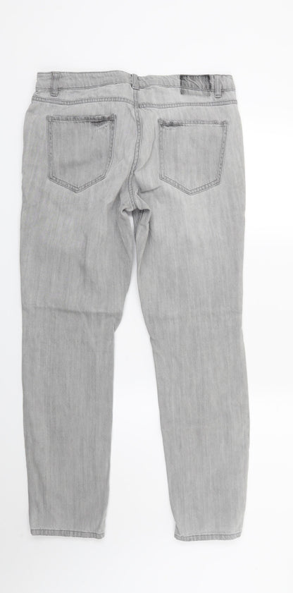 NEXT Womens Grey  Denim Straight Jeans Size 10 L27 in