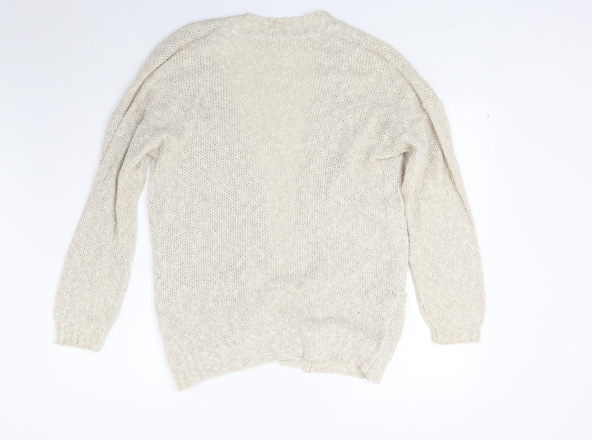 Next Womens Beige  Knit Pullover Jumper Size 10