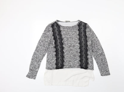Oasis Womens Grey  Knit Pullover Jumper Size S