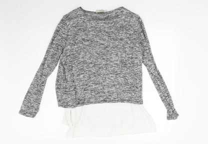 Oasis Womens Grey  Knit Pullover Jumper Size S