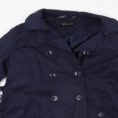Punt Roma Womens Blue   Overcoat Coat Size 14