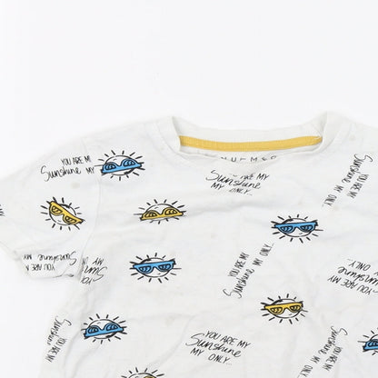 Nutmeg Boys White   Basic T-Shirt Size 2-3 Years  - Sunglasses