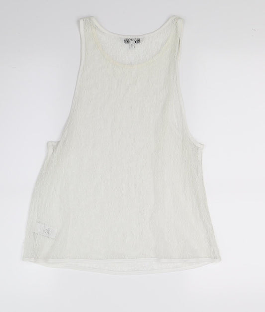 Womens UK Size 10 NEXT White Basic Tank