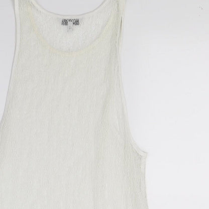 Womens UK Size 10 NEXT White Basic Tank
