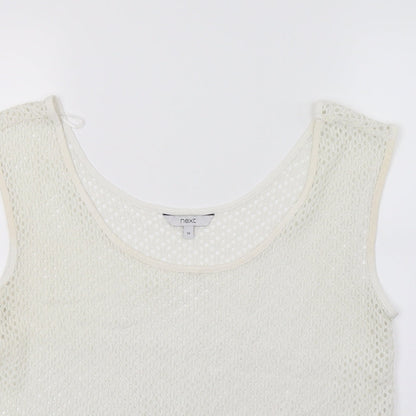 Womens UK Size 10 NEXT White Basic Tank