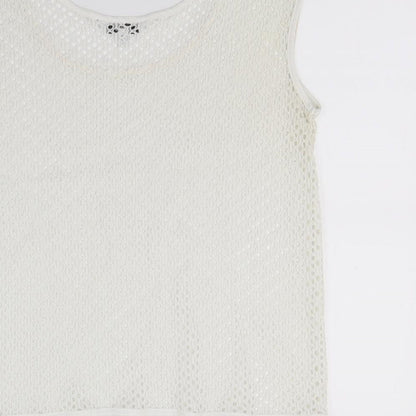 Womens UK Size 10 NEXT White Basic Tank