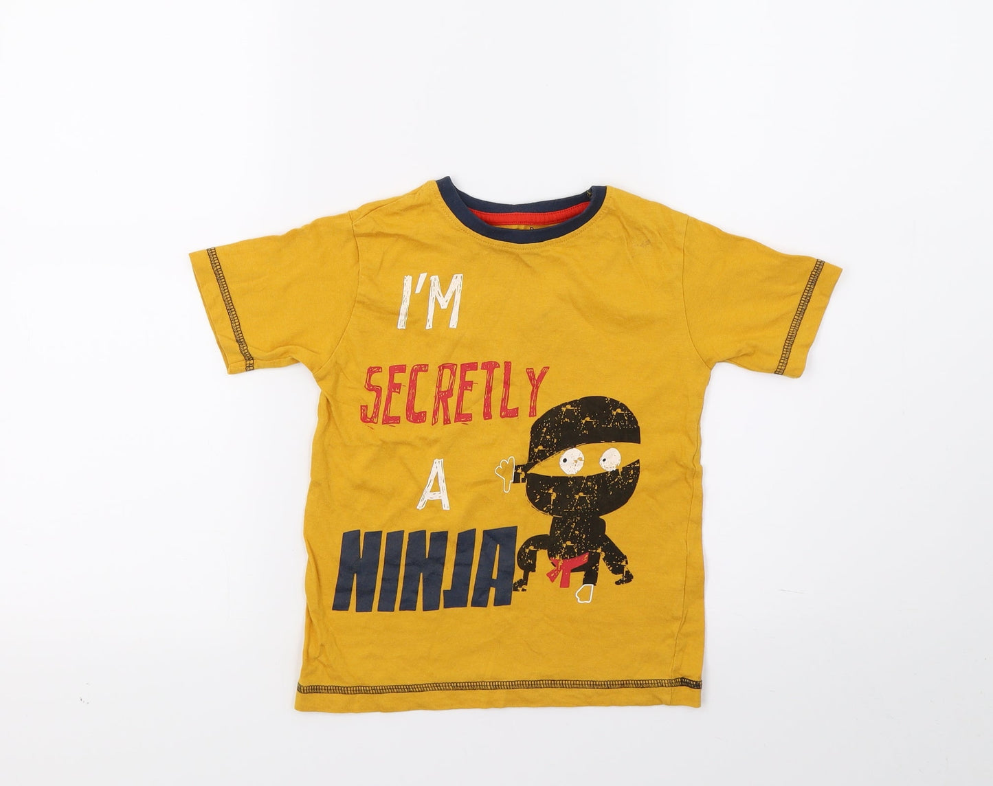 Urban Rascals Boys Orange   Basic T-Shirt Size 3-4 Years  - Ninja
