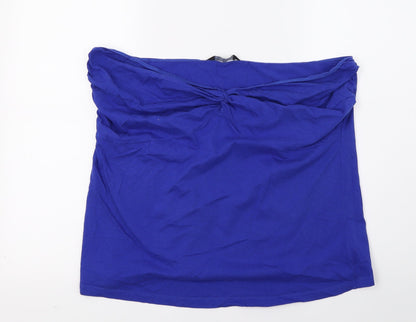 Womens UK Size 22 Dorothy Perkins Blue Cropped T-Shirt