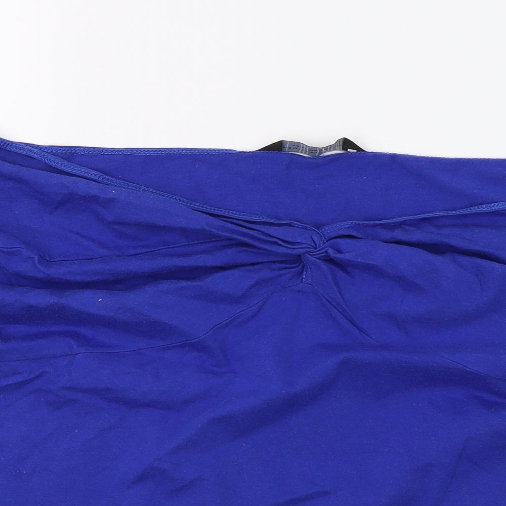 Womens UK Size 22 Dorothy Perkins Blue Cropped T-Shirt