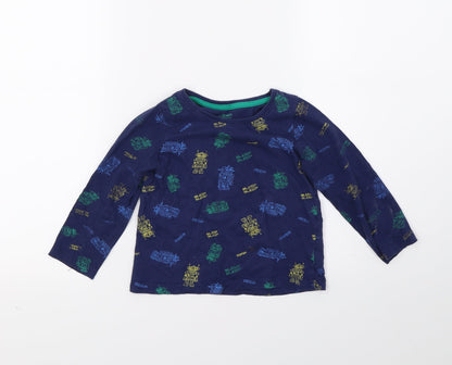Primark Boys Blue   Pullover Sweatshirt Size 3-4 Years  - Robot Print