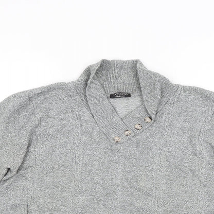 Touch Mens Grey   Pullover Jumper Size M